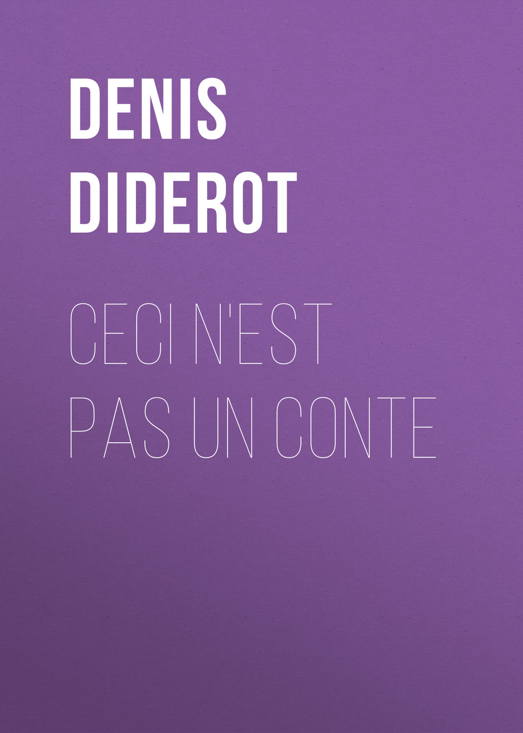 Обложка книги «Ceci n'est pas un conte»