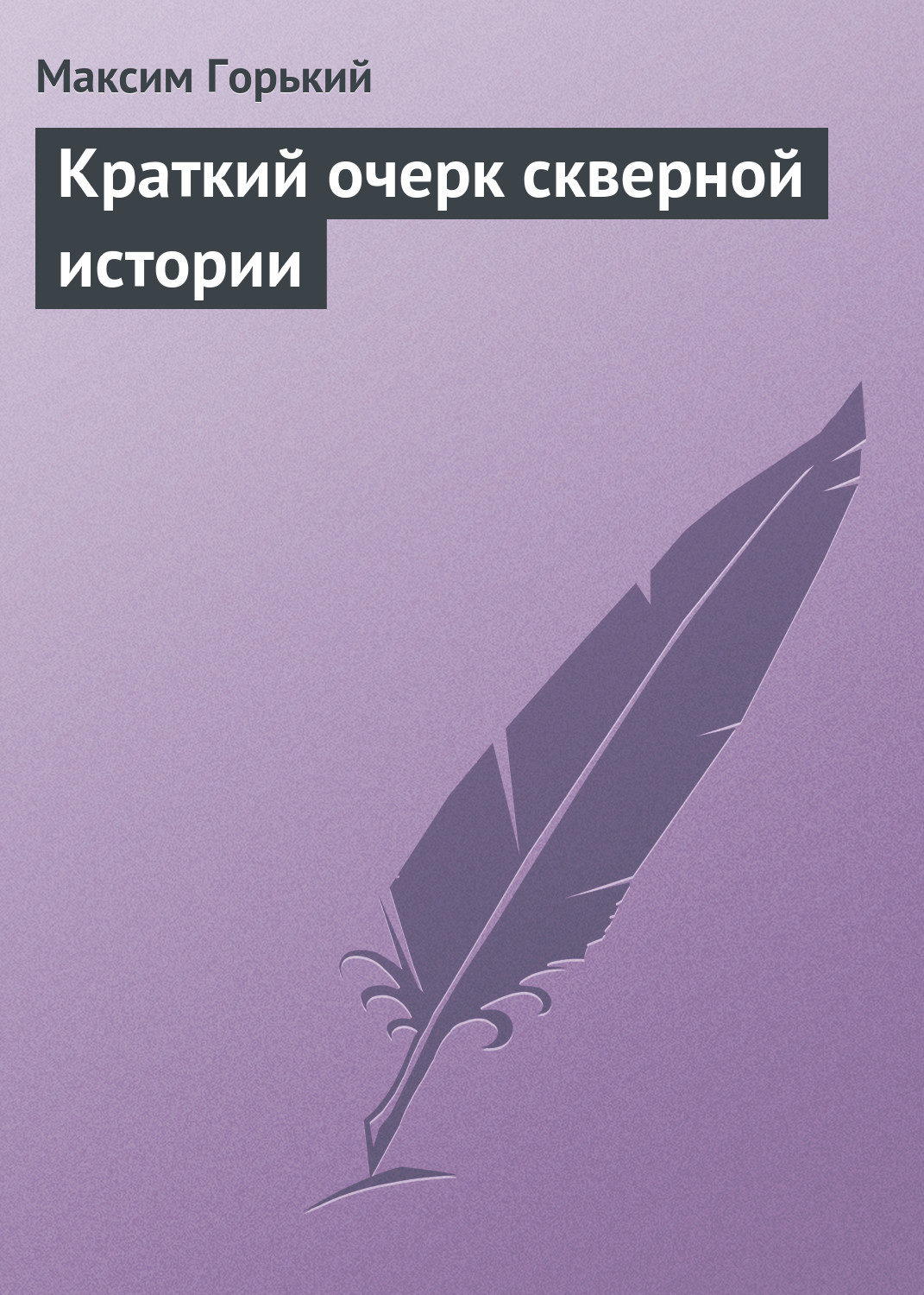 Обложка книги «Краткий очерк скверной истории»