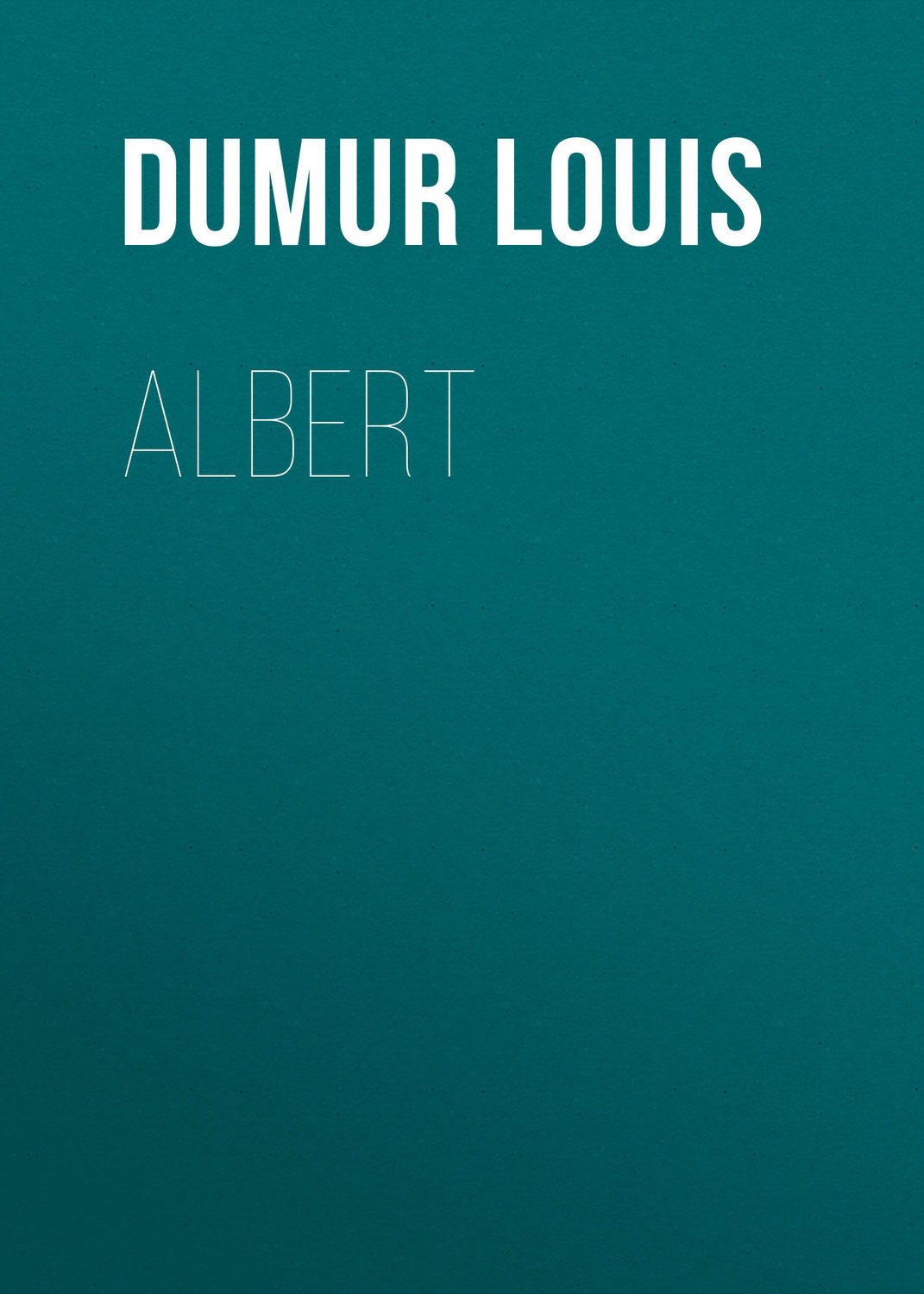 Обложка книги «Albert»