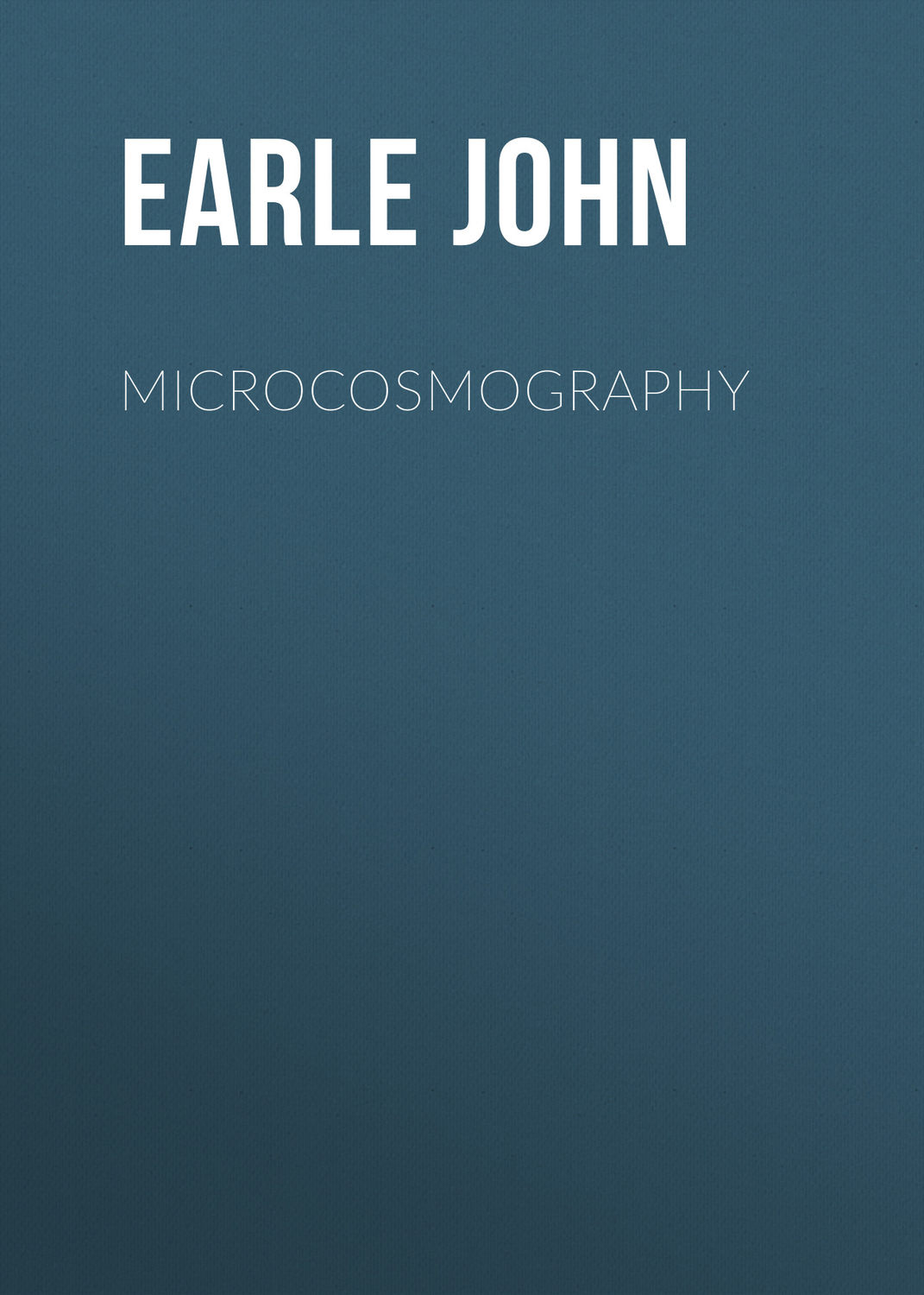 Обложка книги «Microcosmography»