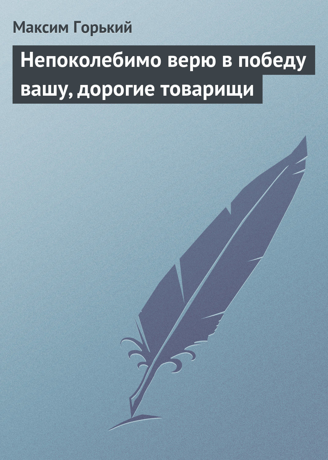 Обложка книги «Непоколебимо верю в победу вашу, дорогие товарищи»