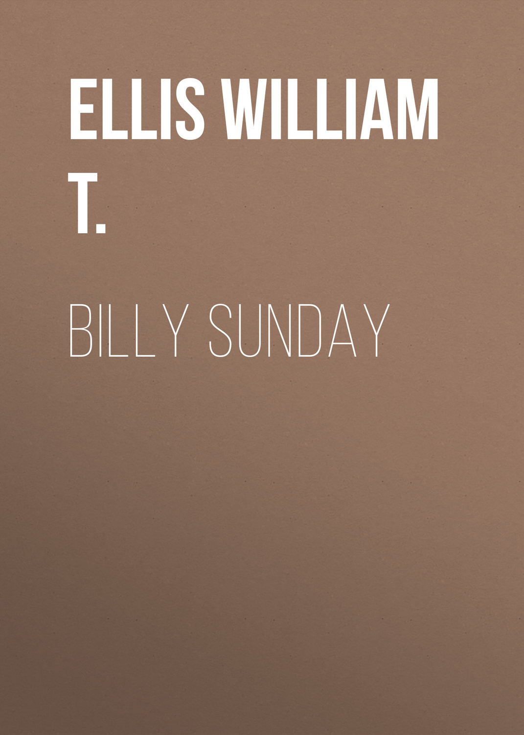 Обложка книги «Billy Sunday»