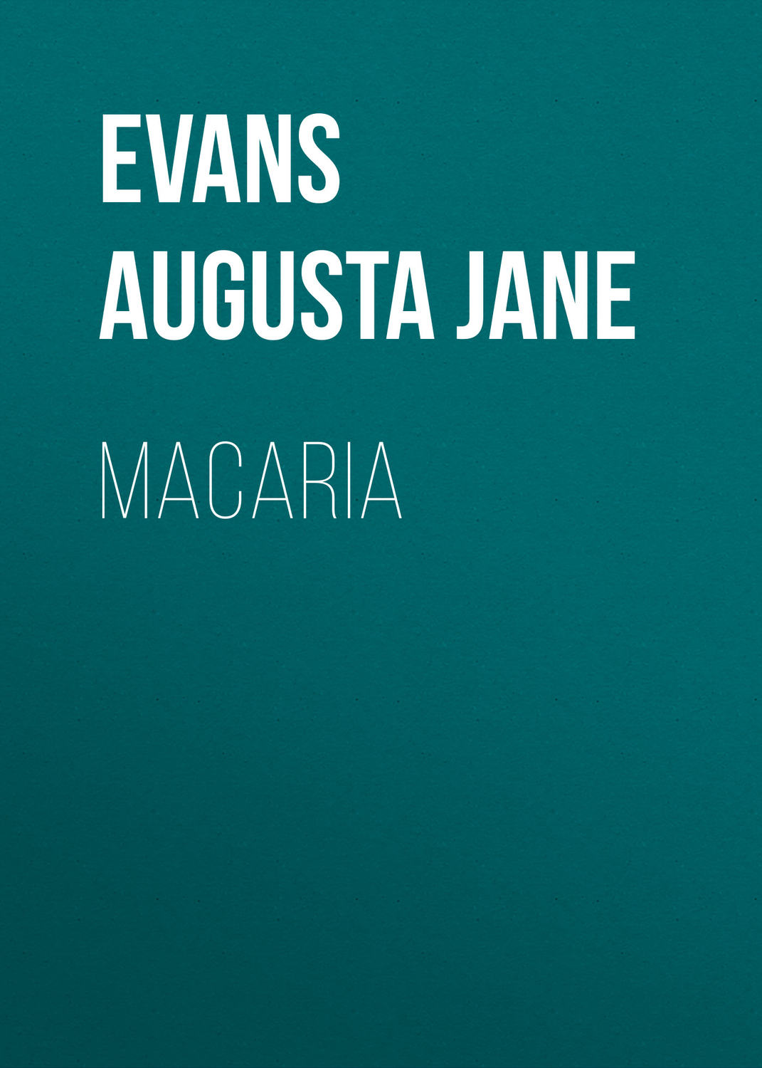 Обложка книги «Macaria»