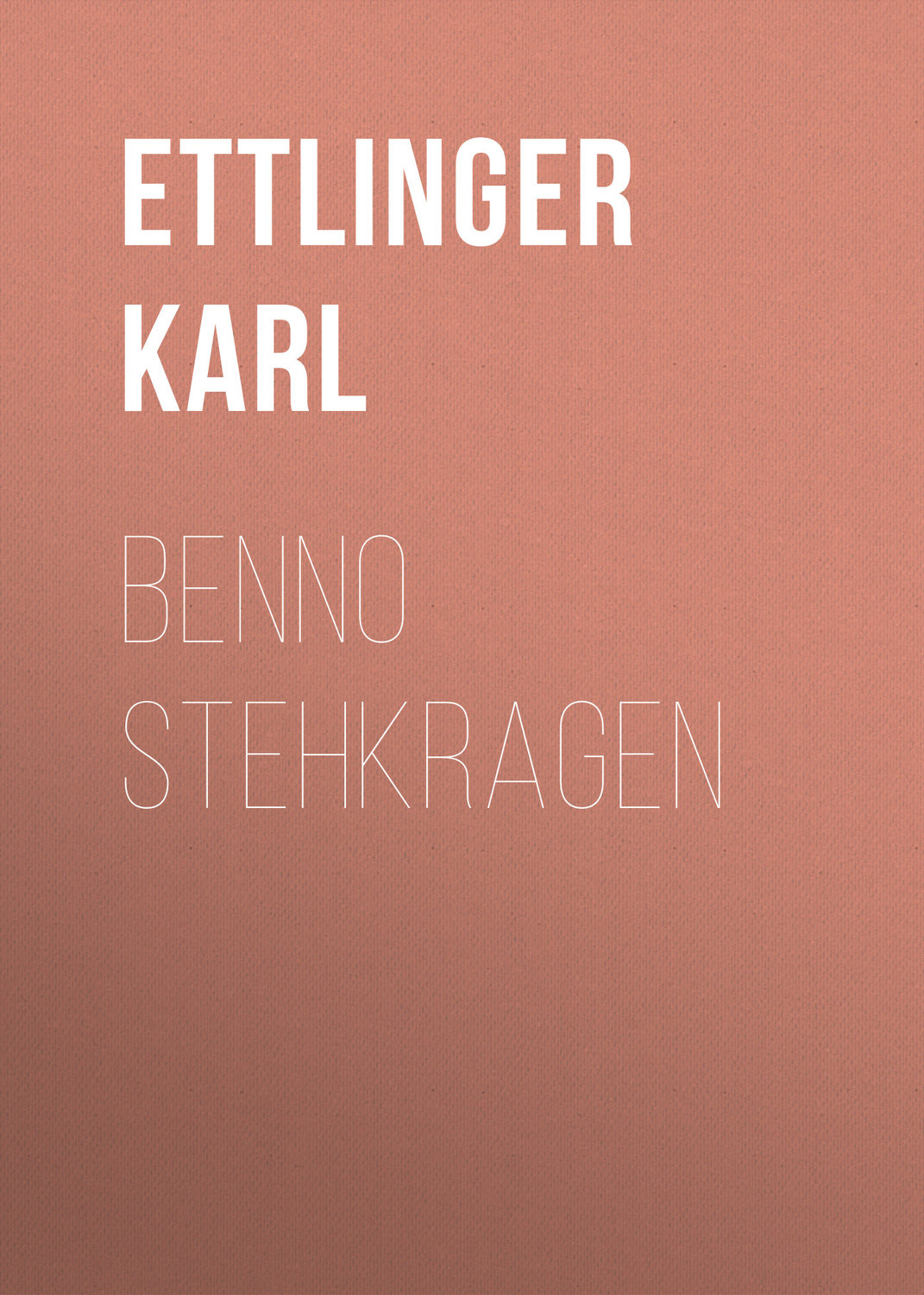 Обложка книги «Benno Stehkragen»