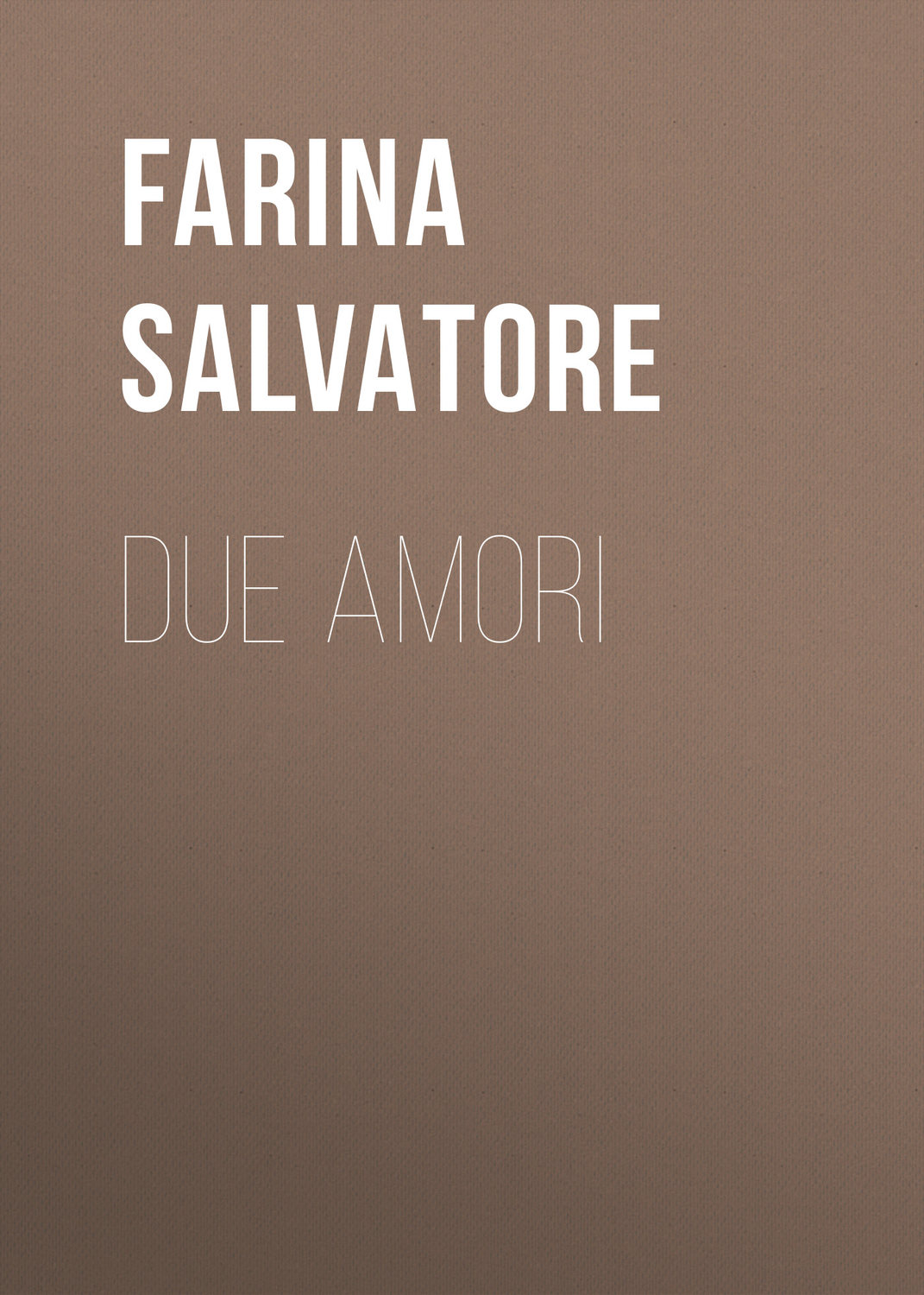 Обложка книги «Due amori»