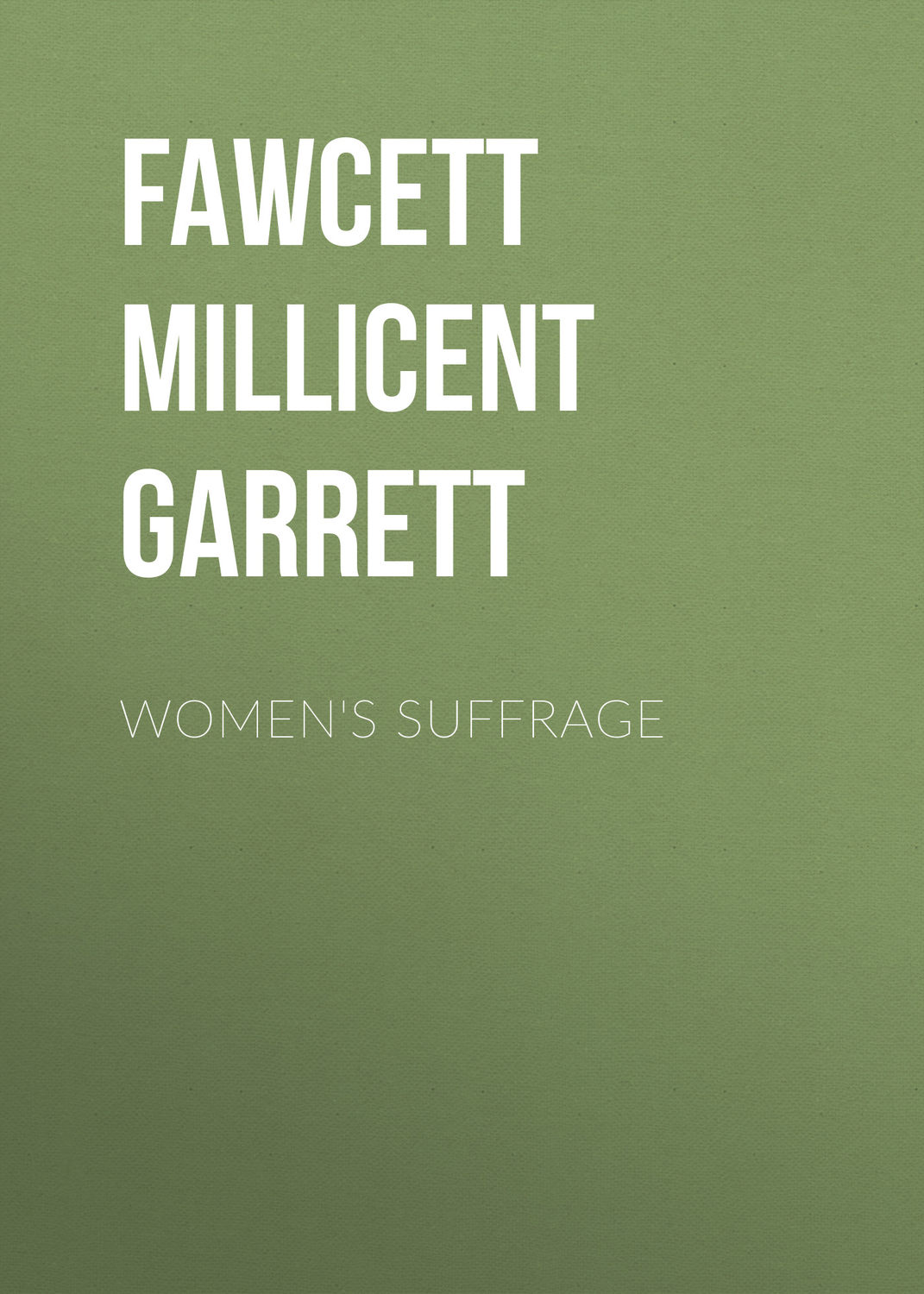 Обложка книги «Women's Suffrage»