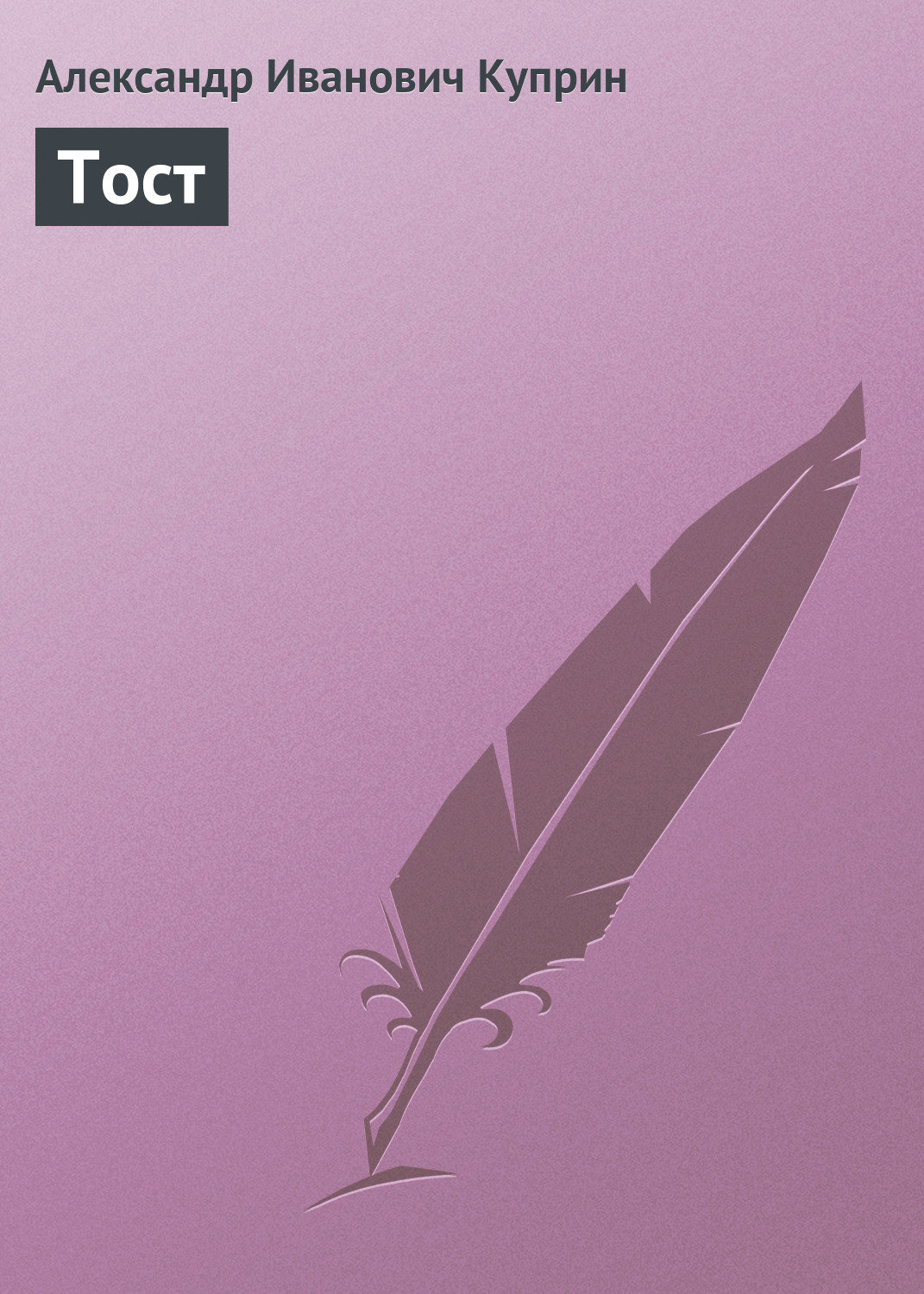 Обложка книги «Тост»