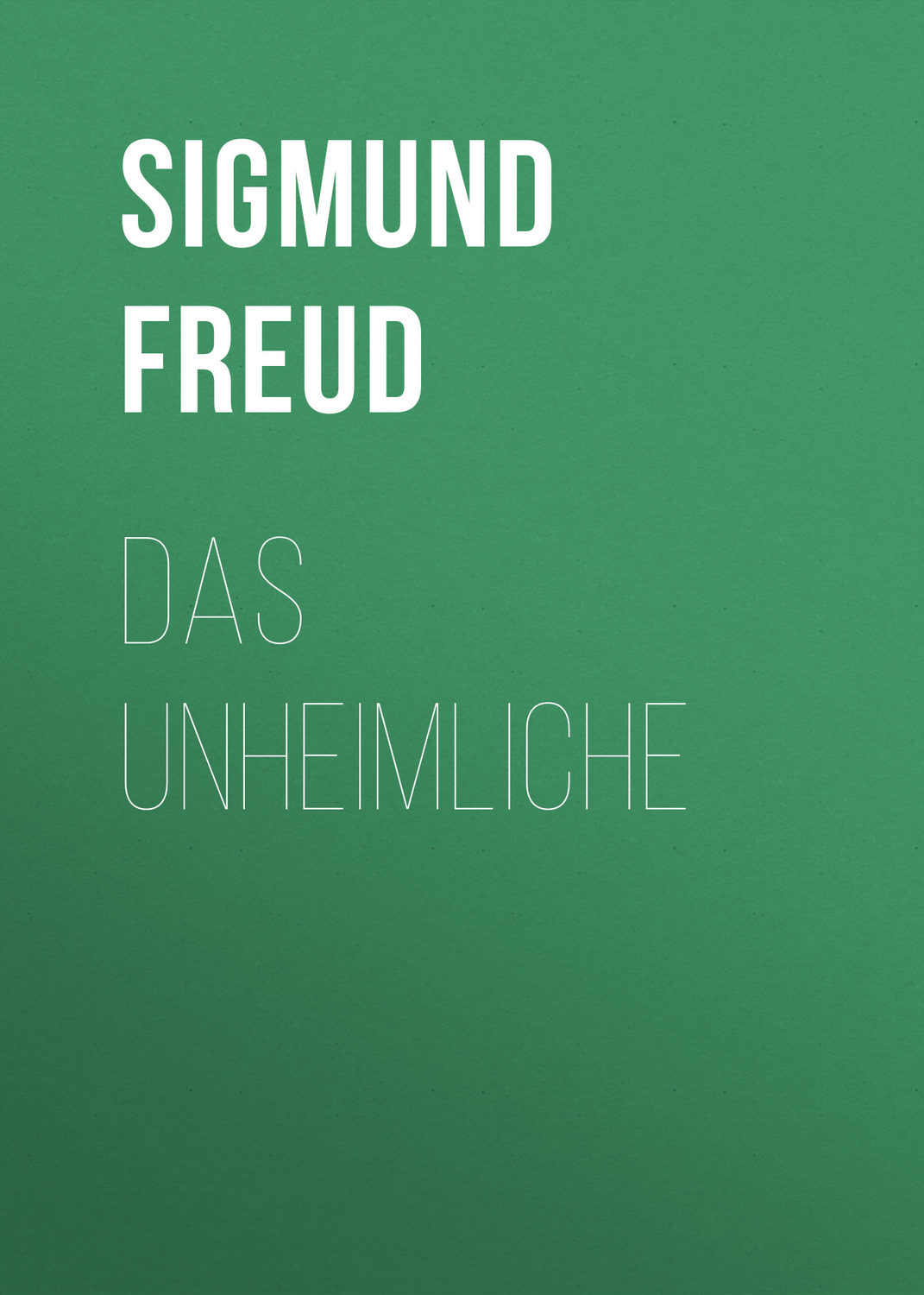 Обложка книги «Das Unheimliche»