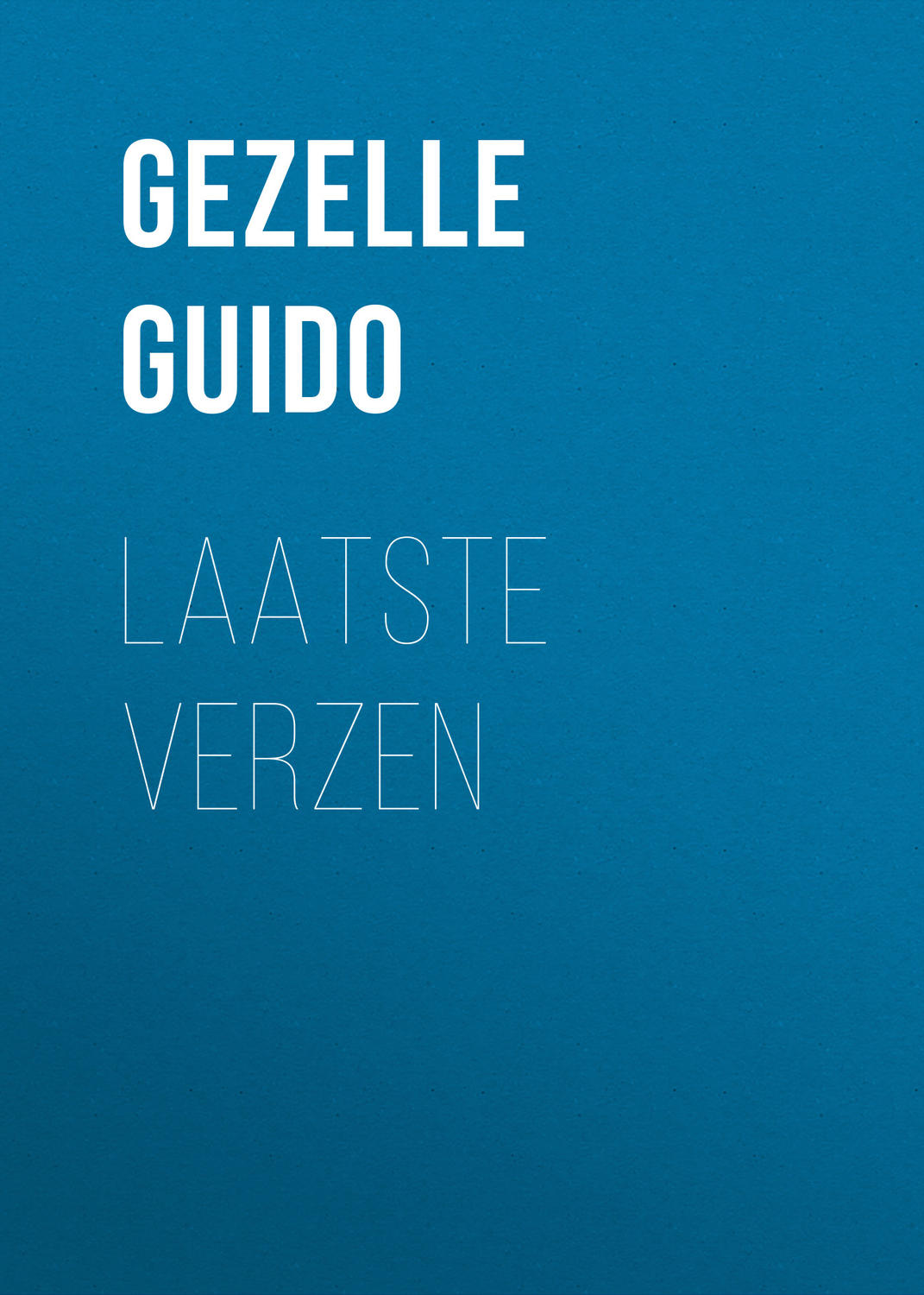 Обложка книги «Laatste verzen»