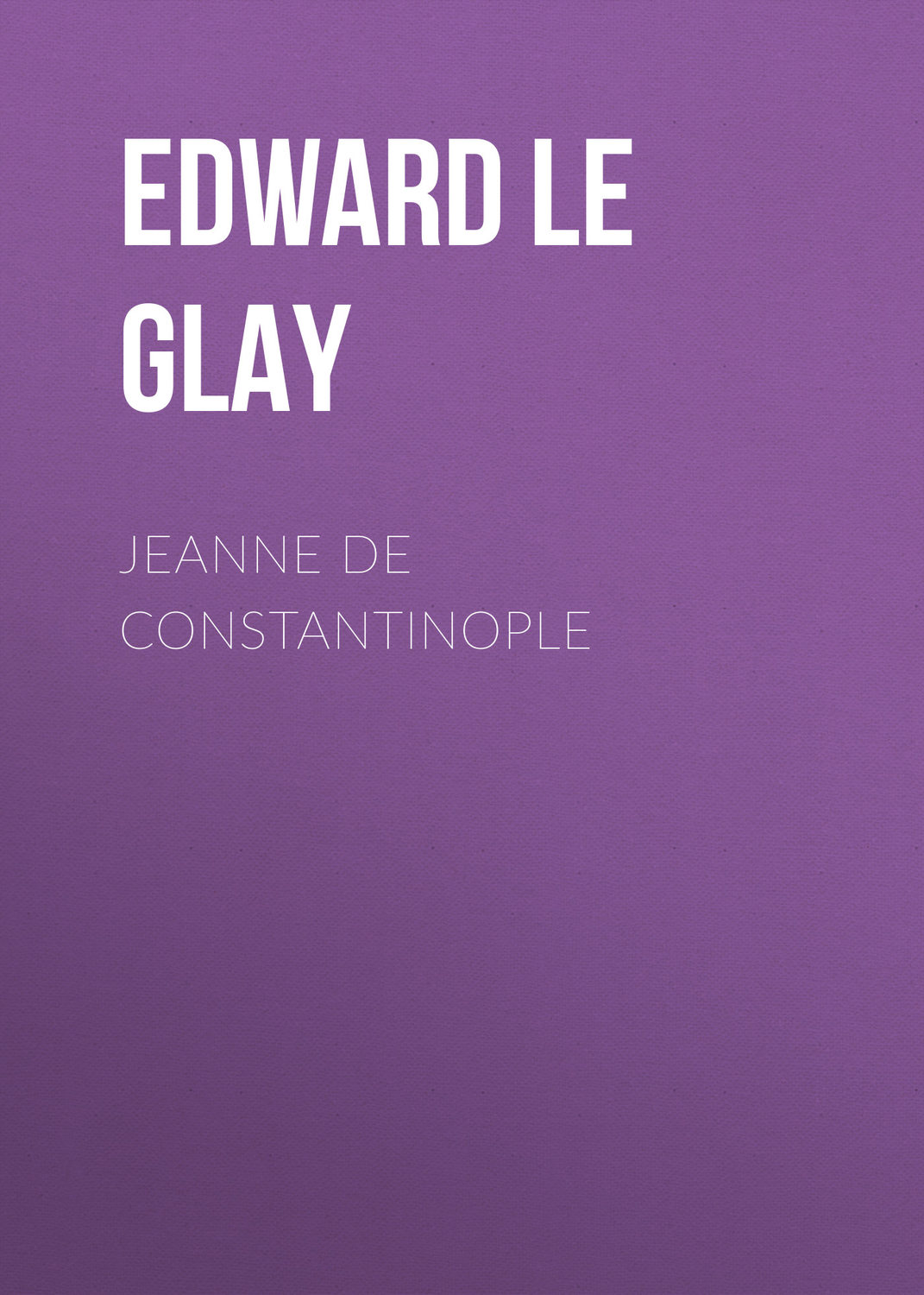 Обложка книги «Jeanne de Constantinople»