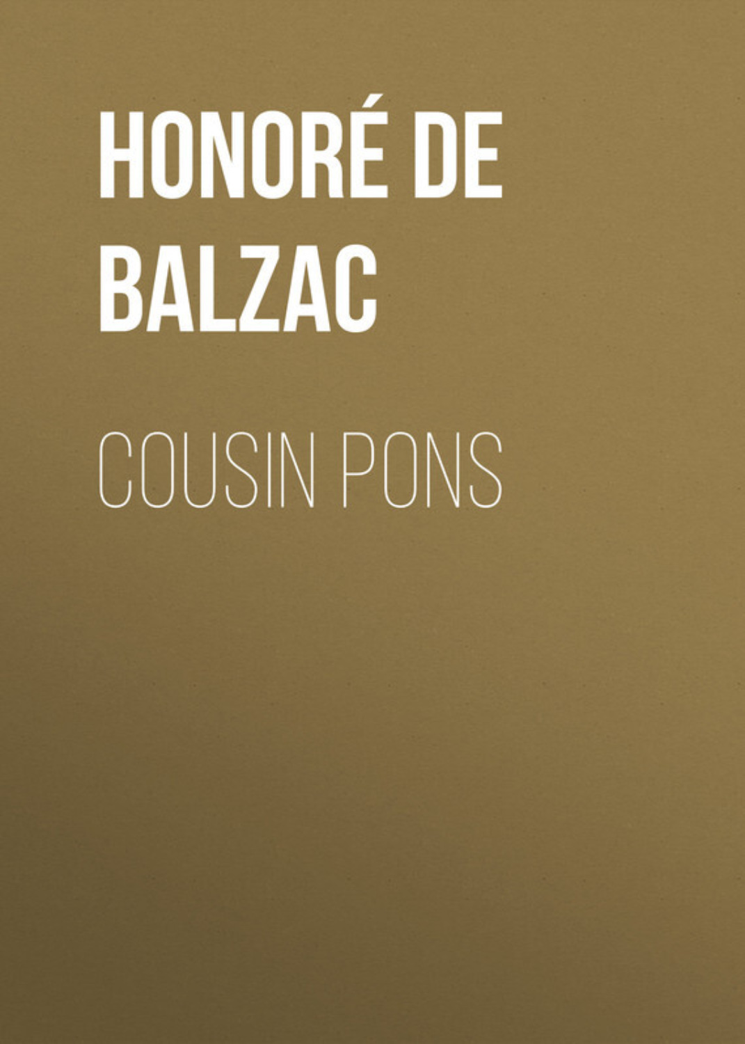 Обложка книги «Cousin Pons»