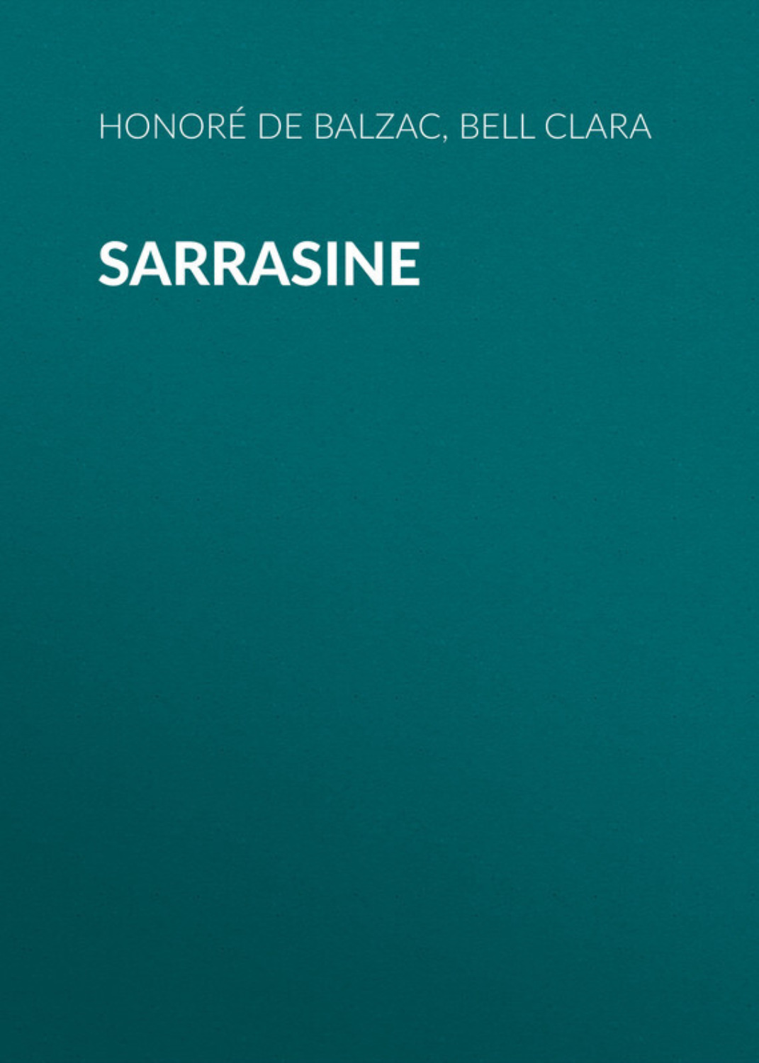 Обложка книги «Sarrasine»