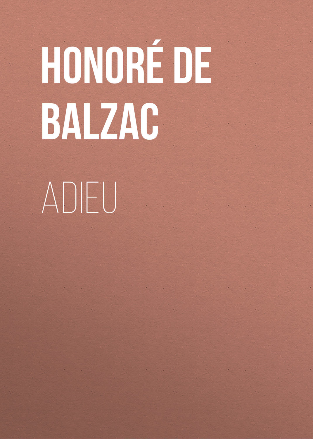 Обложка книги «Adieu»