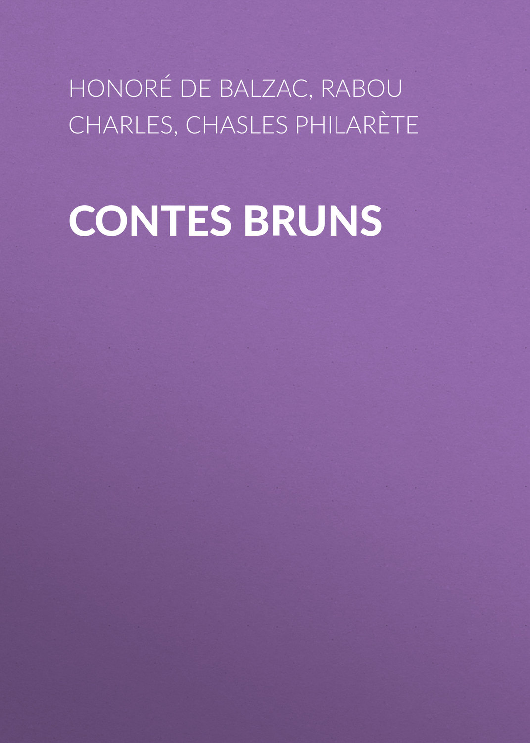Обложка книги «Contes bruns»