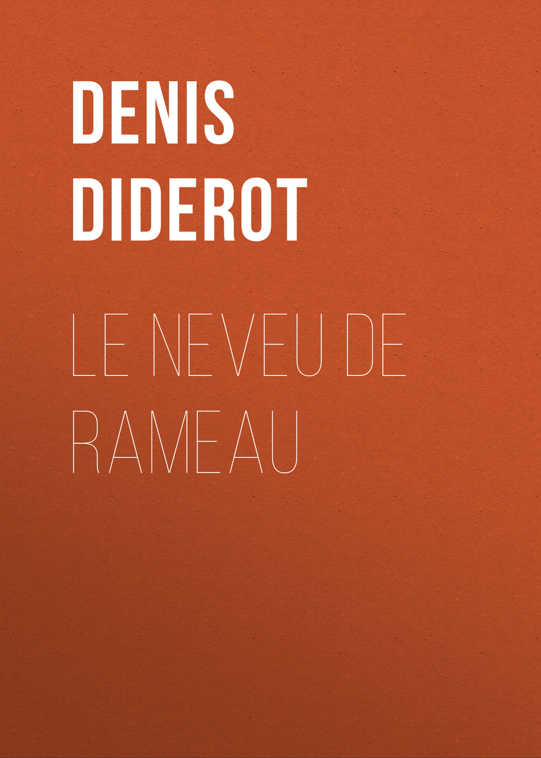 Обложка книги «Le neveu de Rameau»