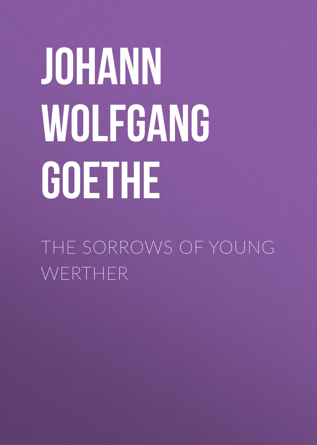 Обложка книги «The Sorrows of Young Werther»