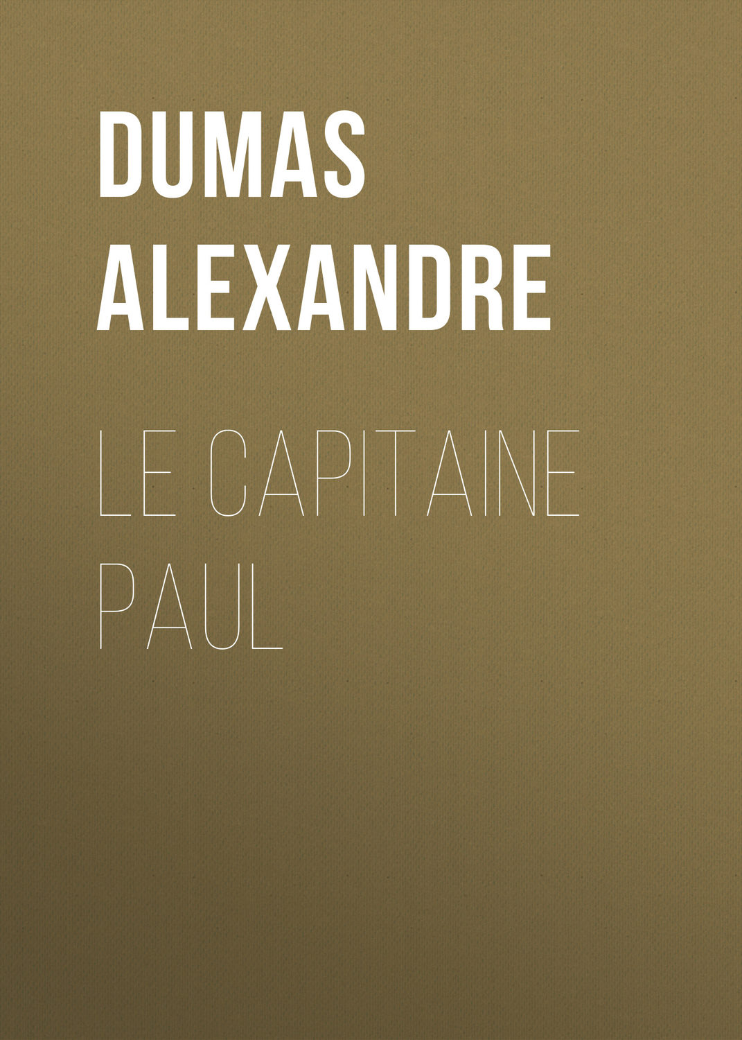 Обложка книги «Le capitaine Paul»