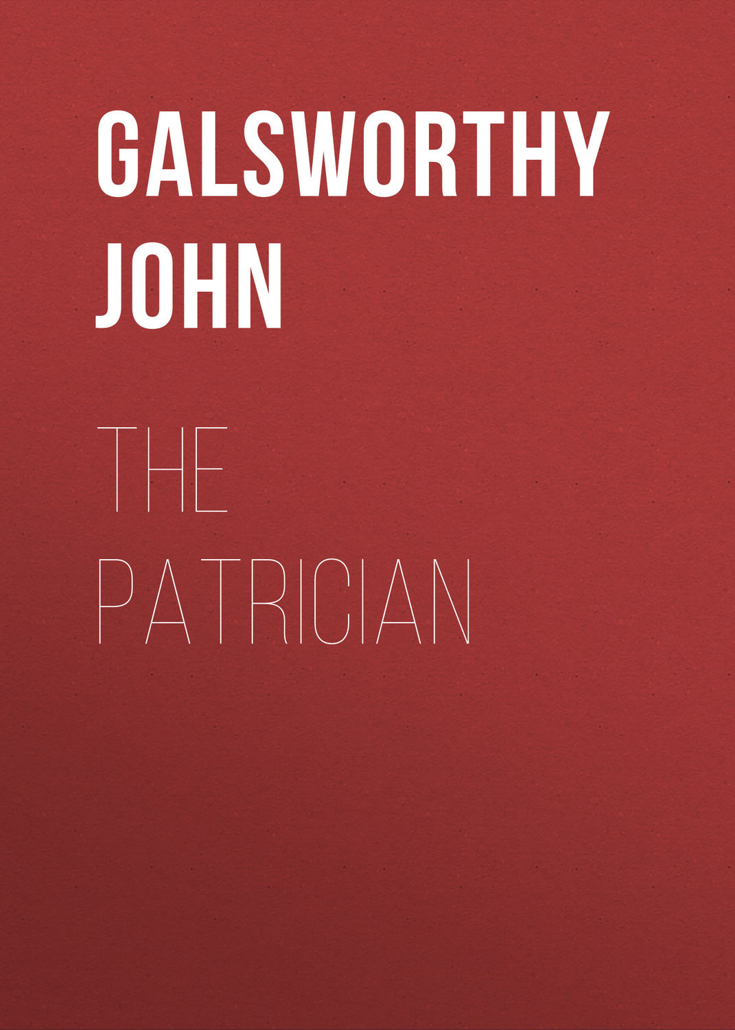 Обложка книги «The Patrician»