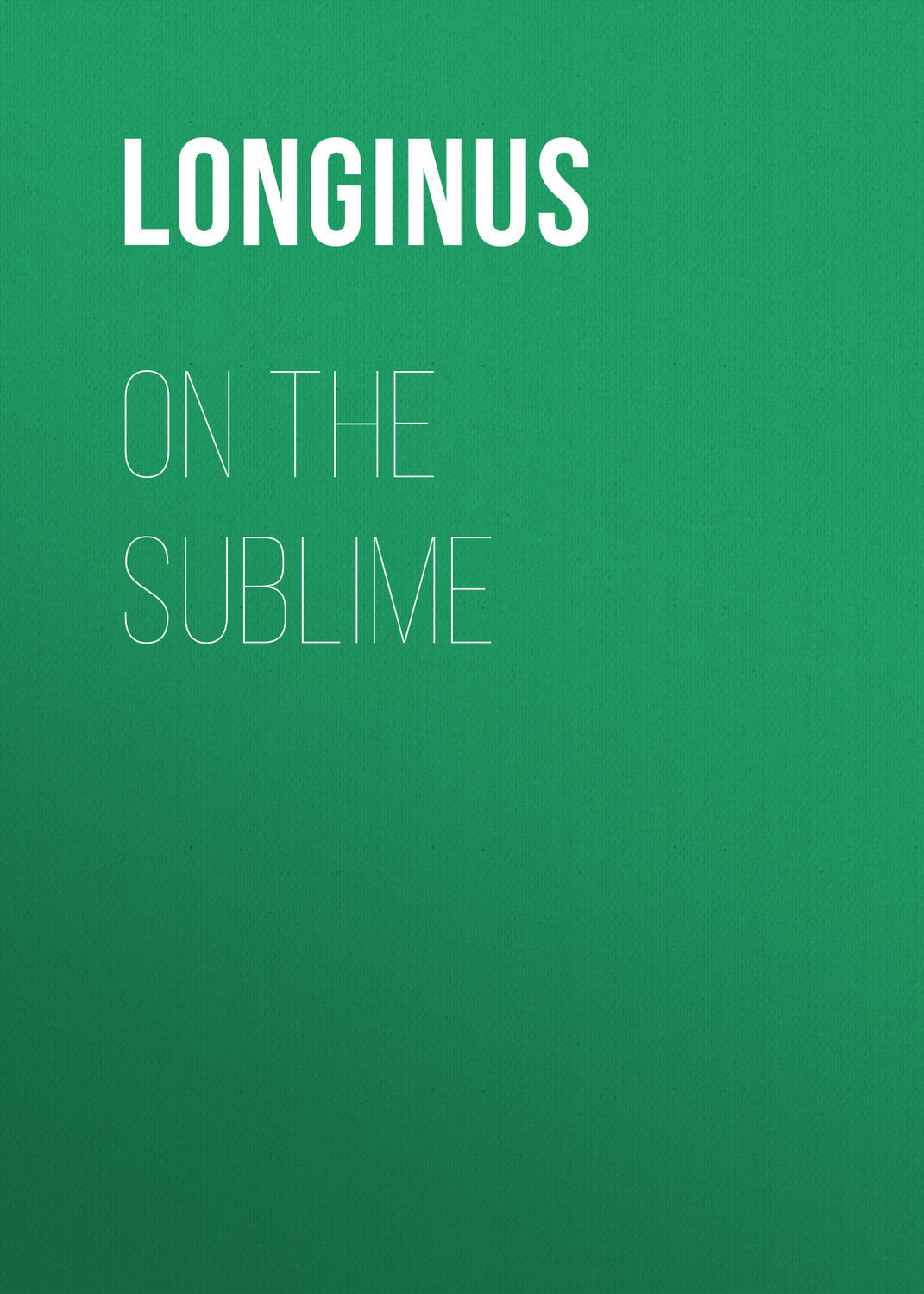 Обложка книги «On the Sublime»