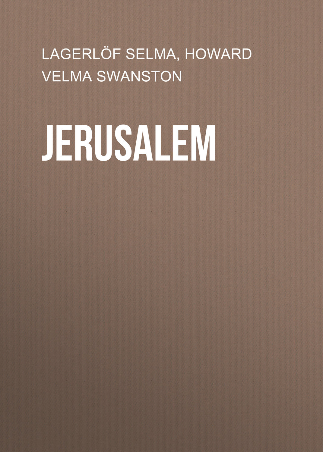 Обложка книги «Jerusalem»
