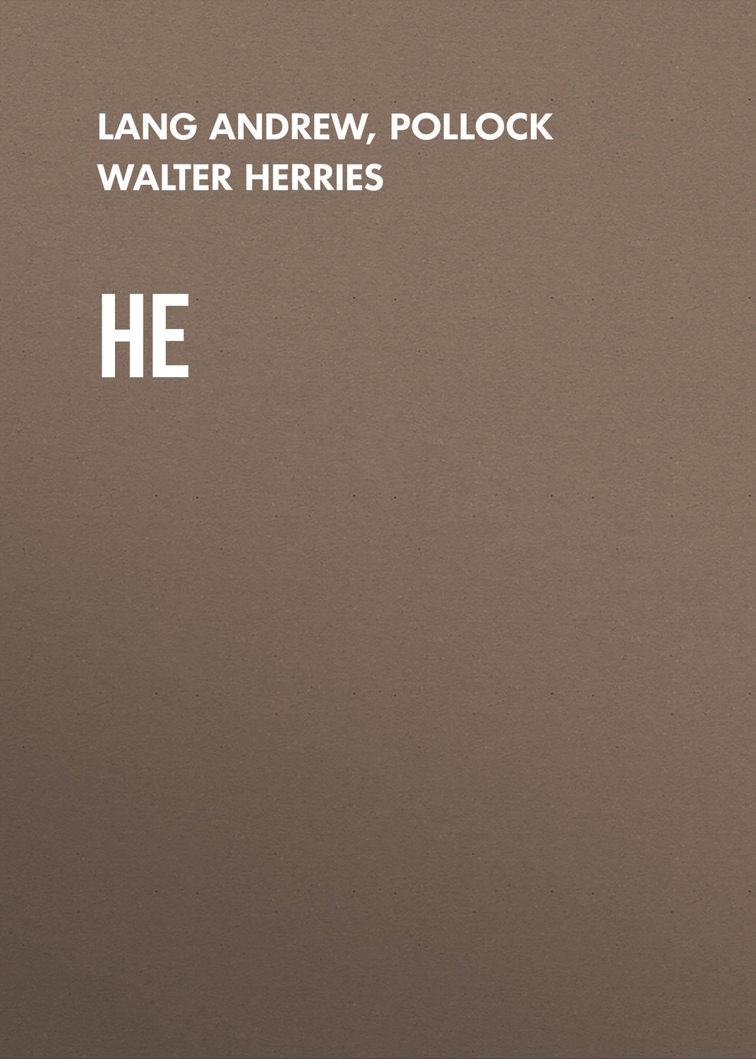 Обложка книги «He»