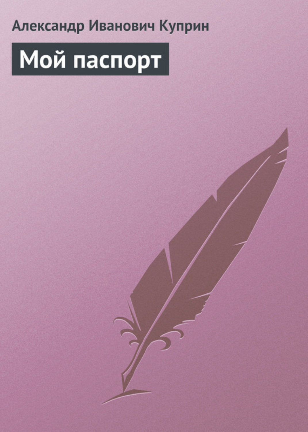 Обложка книги «Мой паспорт»