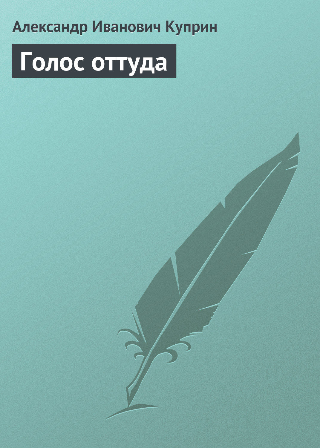 Обложка книги «Голос оттуда»