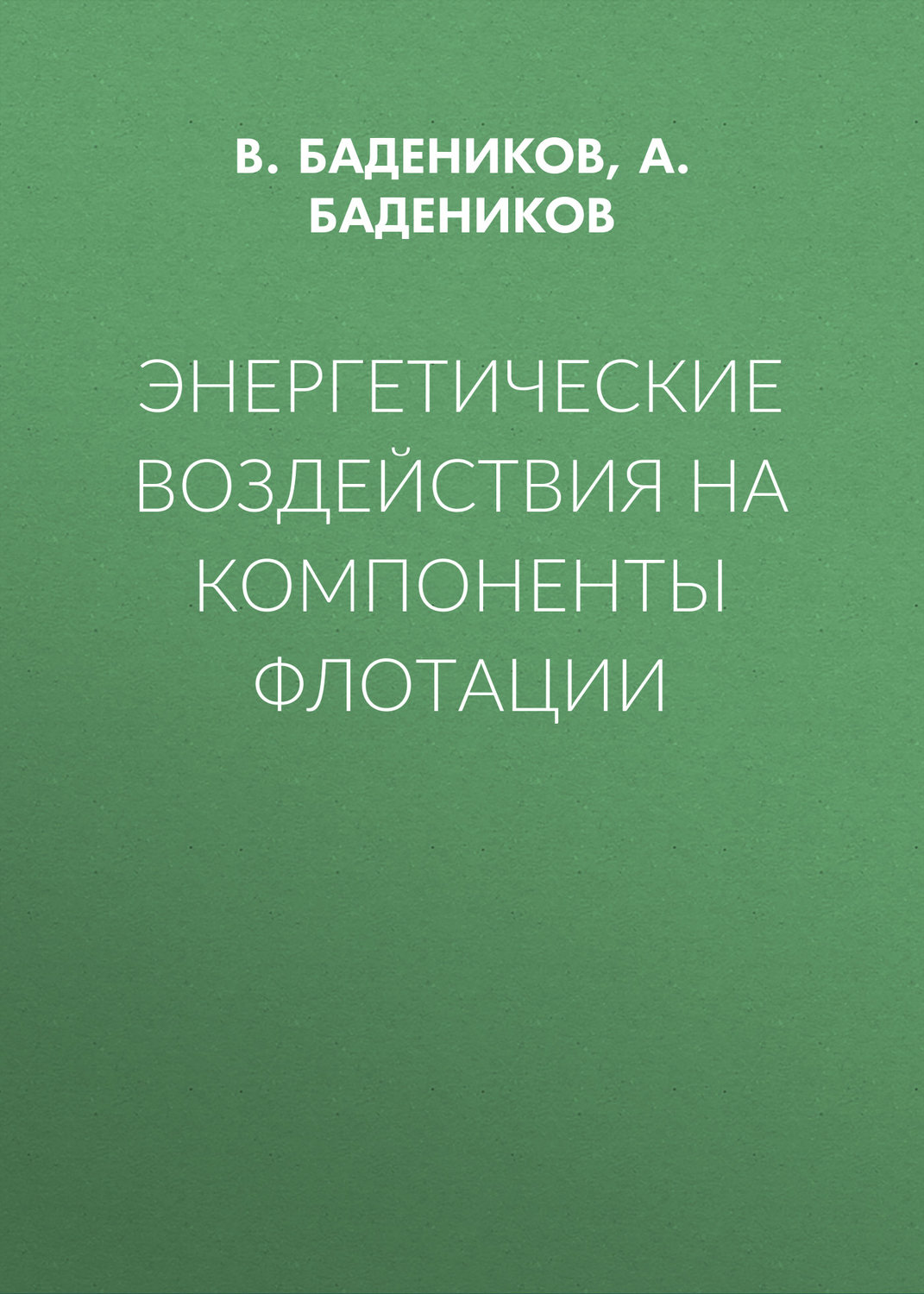 Обложка книги «Энергетические воздействия на компоненты флотации»