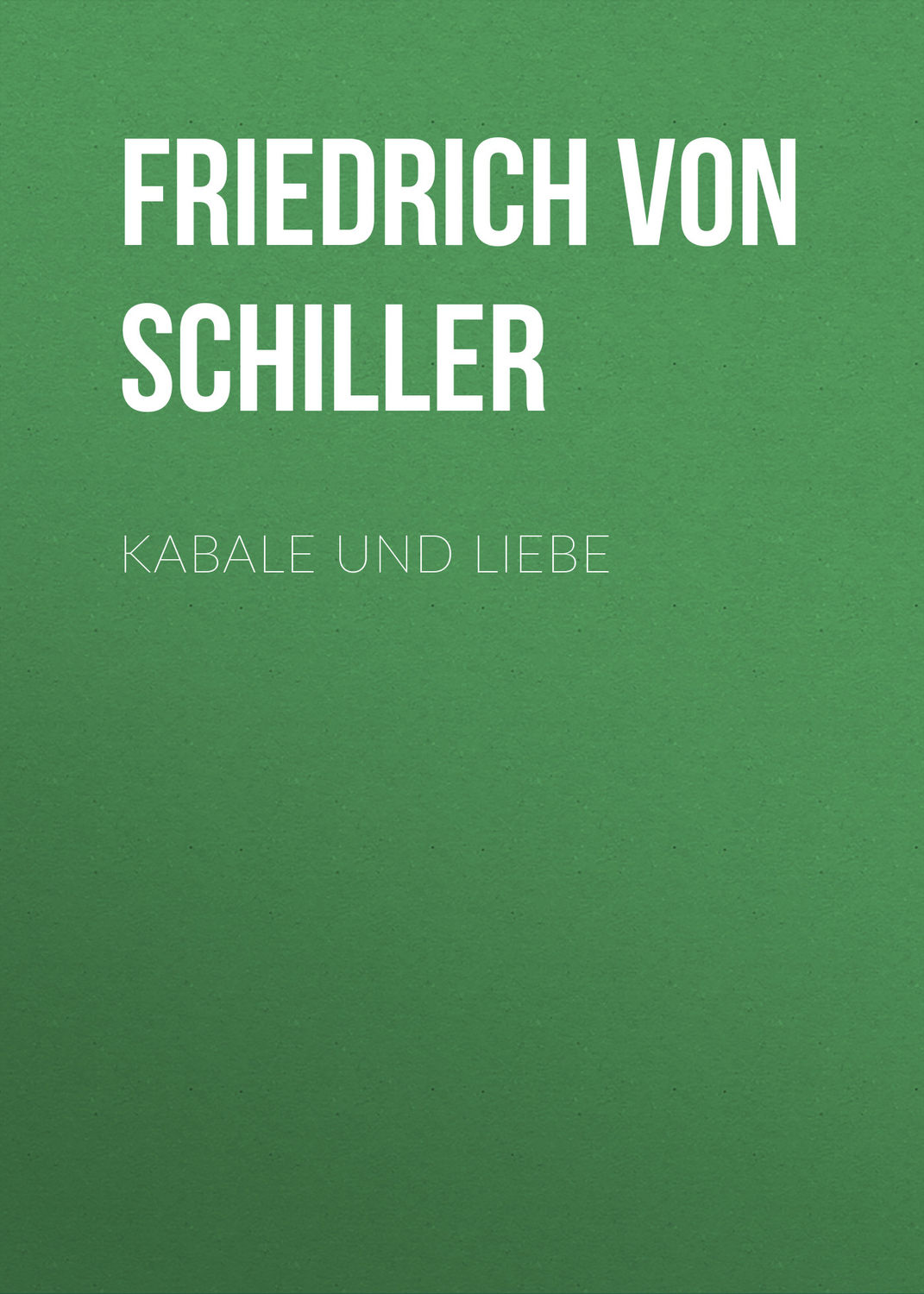 Обложка книги «Kabale und Liebe»