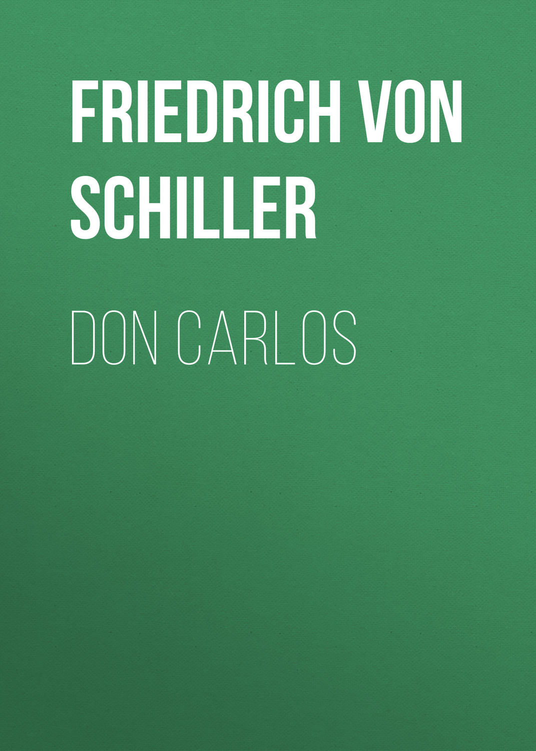 Обложка книги «Don Carlos»