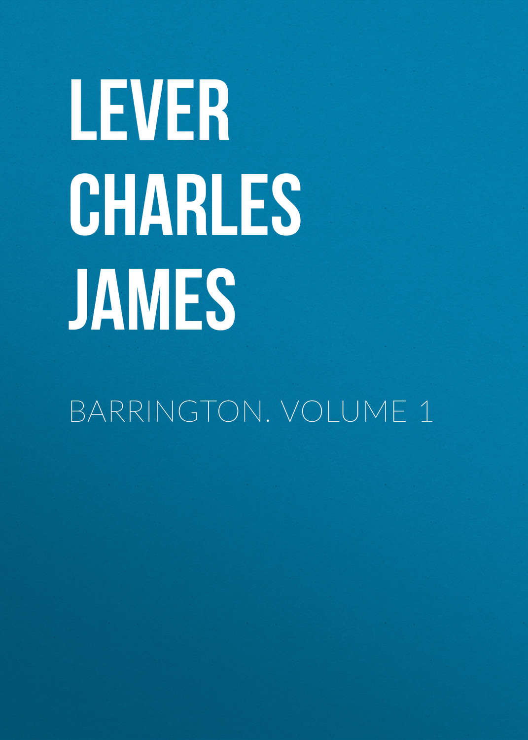 Обложка книги «Barrington. Volume 1»
