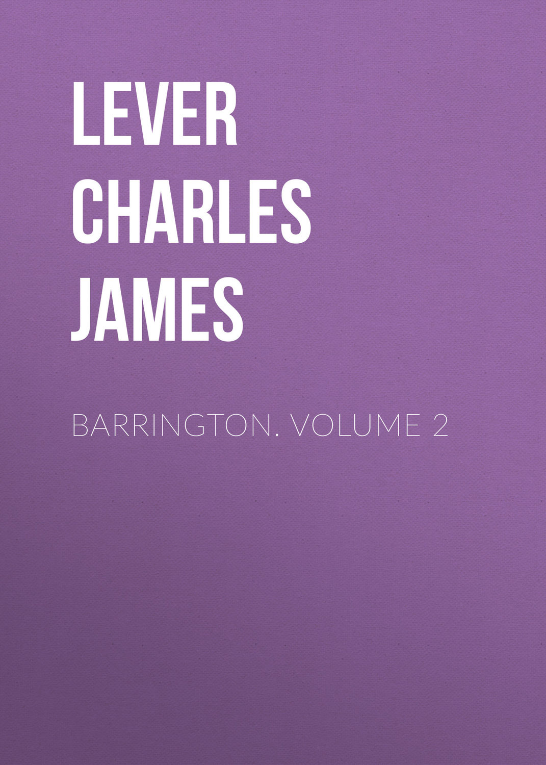 Обложка книги «Barrington. Volume 2»