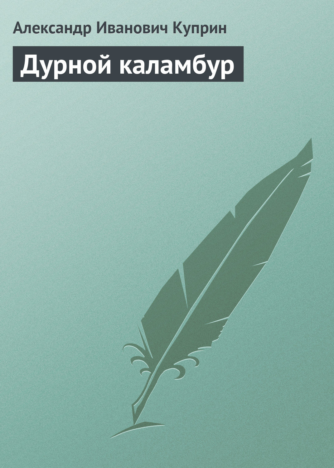 Обложка книги «Дурной каламбур»