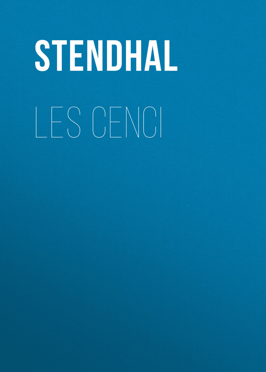 Обложка книги «Les Cenci»
