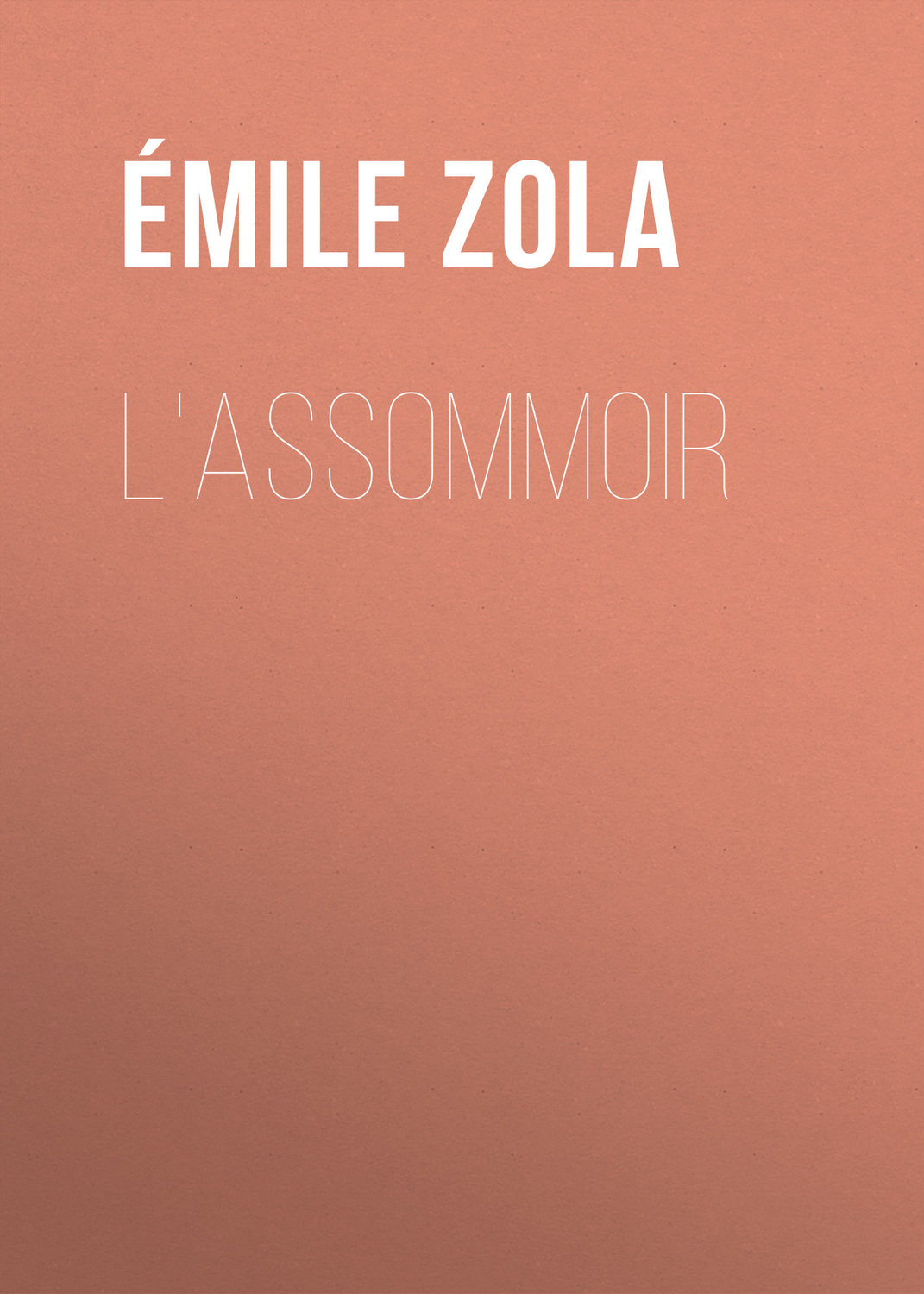 Обложка книги «L'Assommoir»