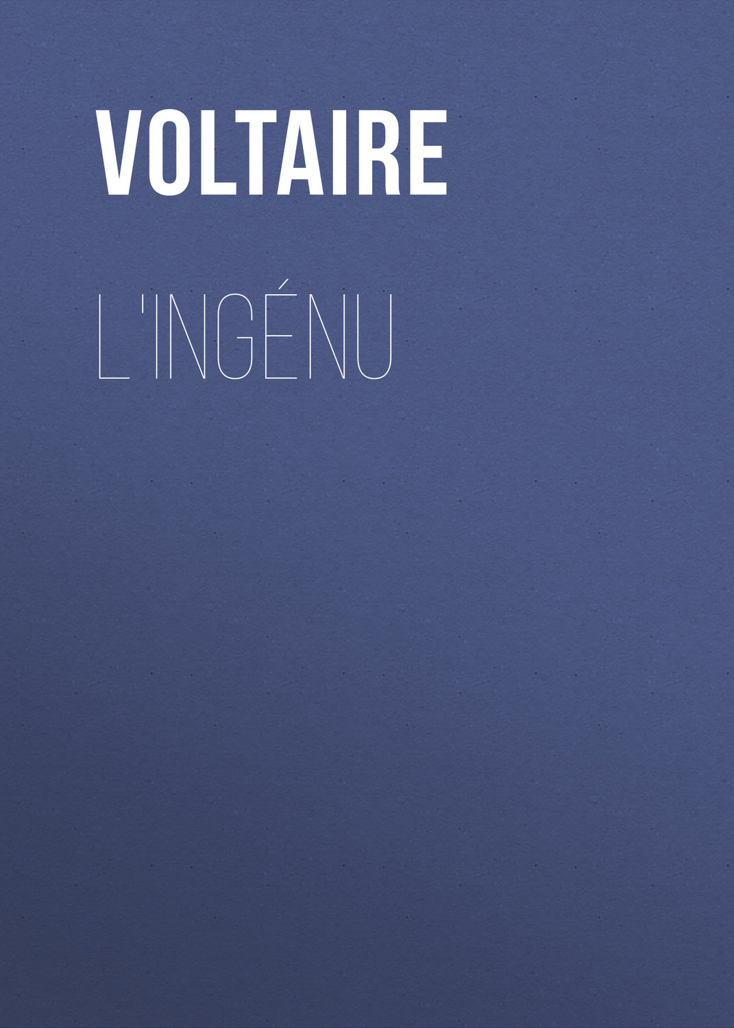 Обложка книги «L'Ingénu»