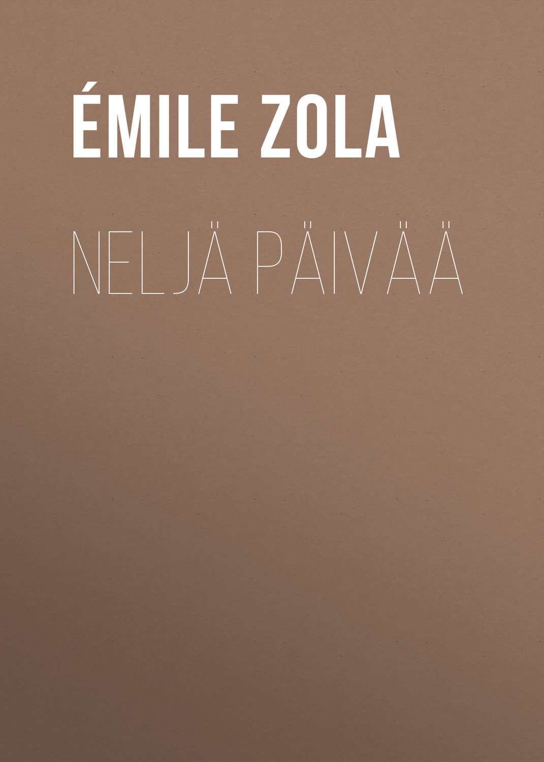 Обложка книги «Neljä päivää»