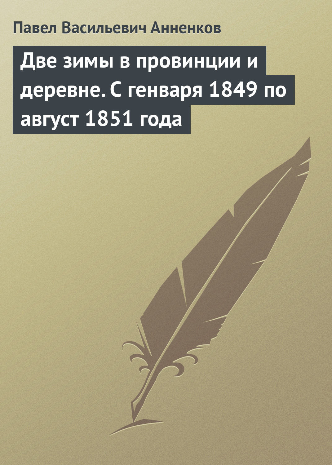Обложка книги «Две зимы в провинции и деревне. С генваря 1849 по август 1851 года»