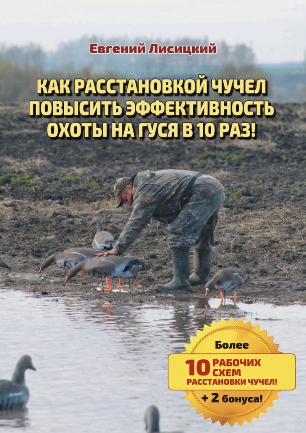 Обложка книги «Как расстановкой чучел повысить эффективность охоты на гуся в 10 раз!»