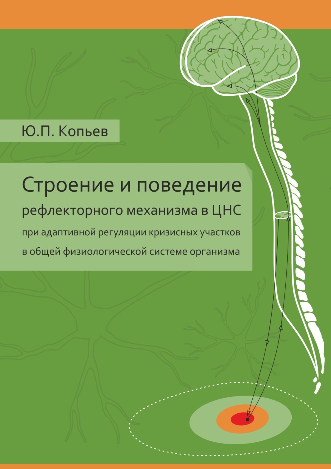 Обложка книги «Строение и поведение рефлекторного механизма в ЦНС при адаптивной регуляции кризисных участков в общей физиологической системе организма»