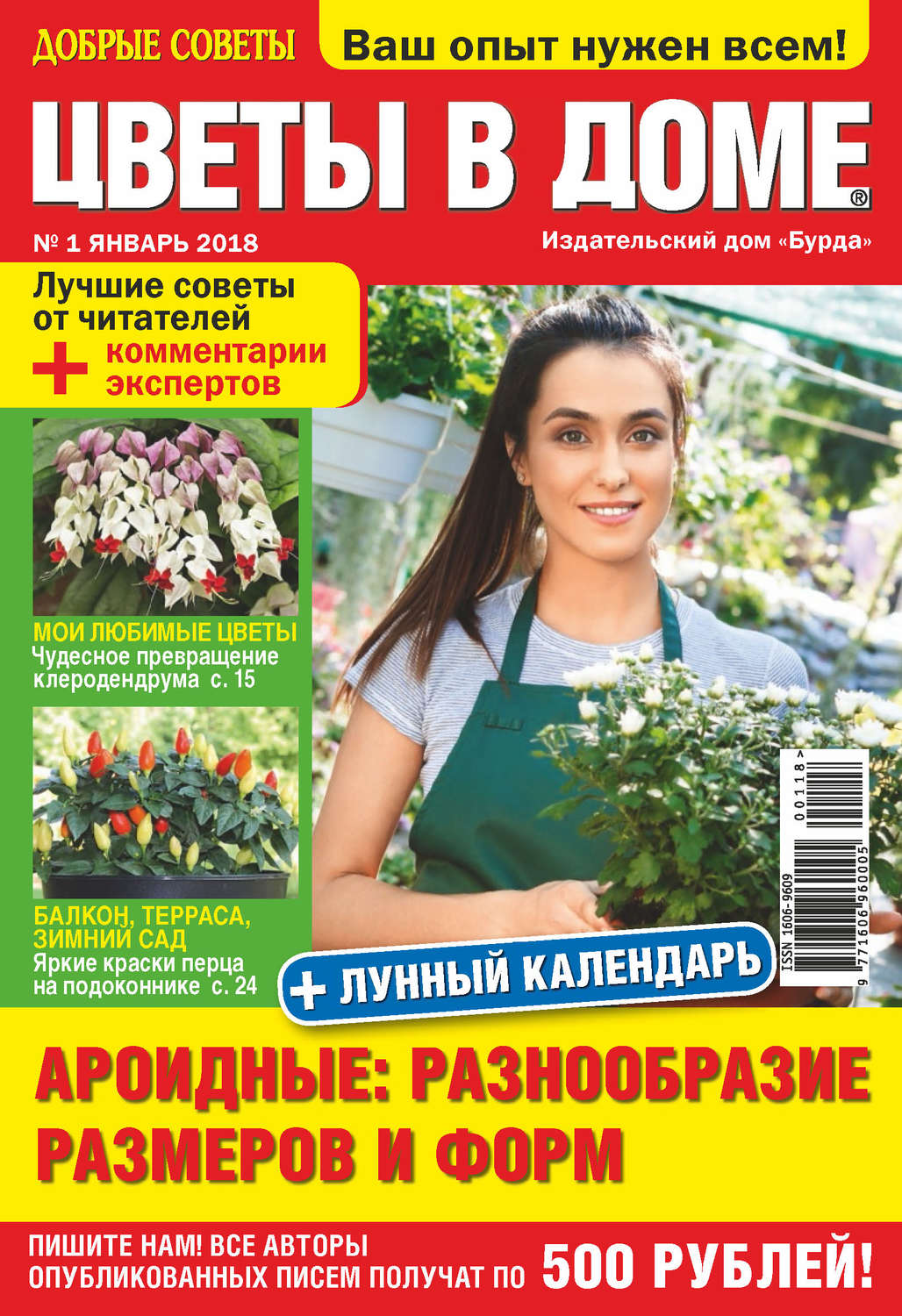 Обложка книги «Добрые советы. Цветы в доме. №01/2018»