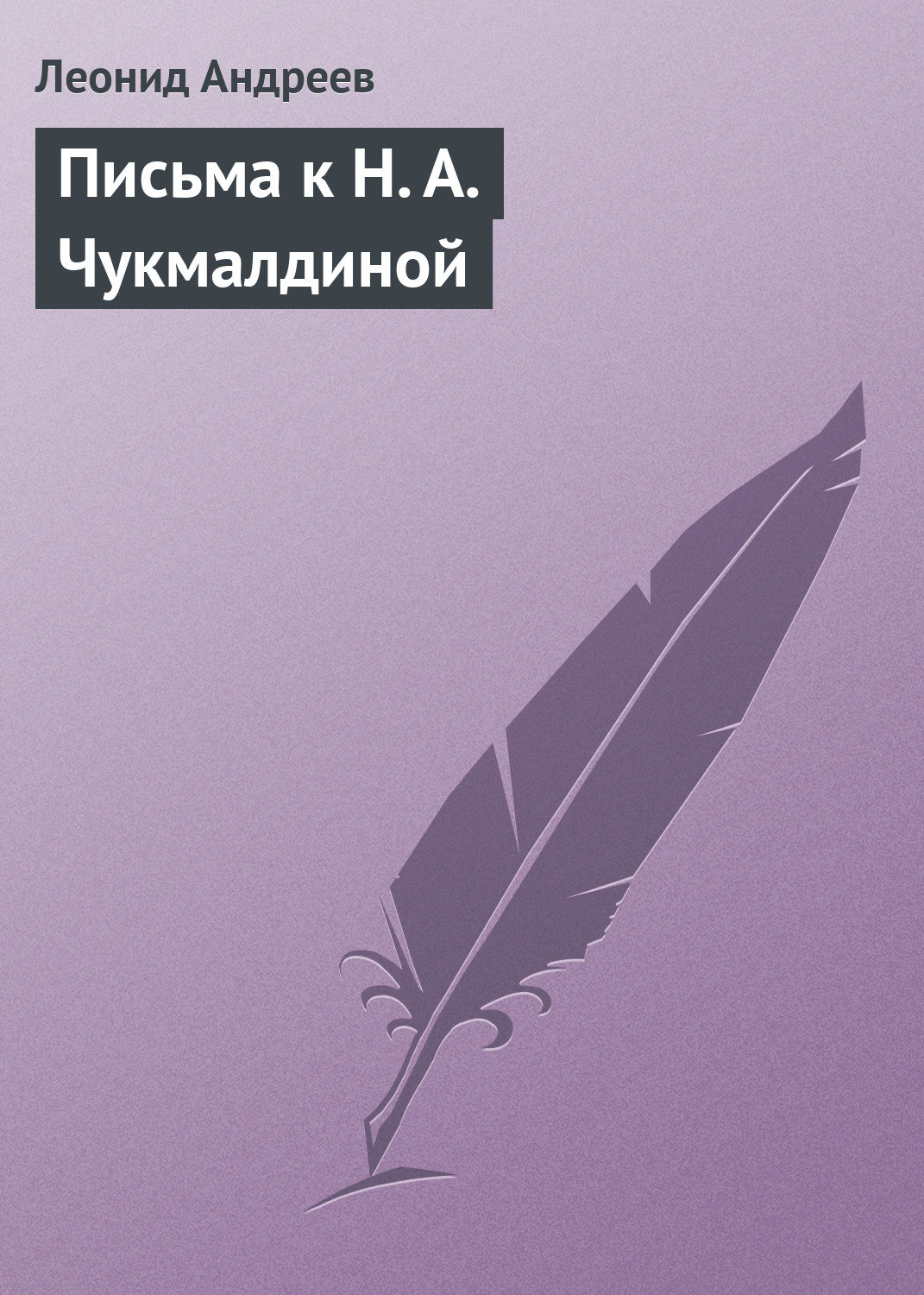 Обложка книги «Письма к Н. А. Чукмалдиной»