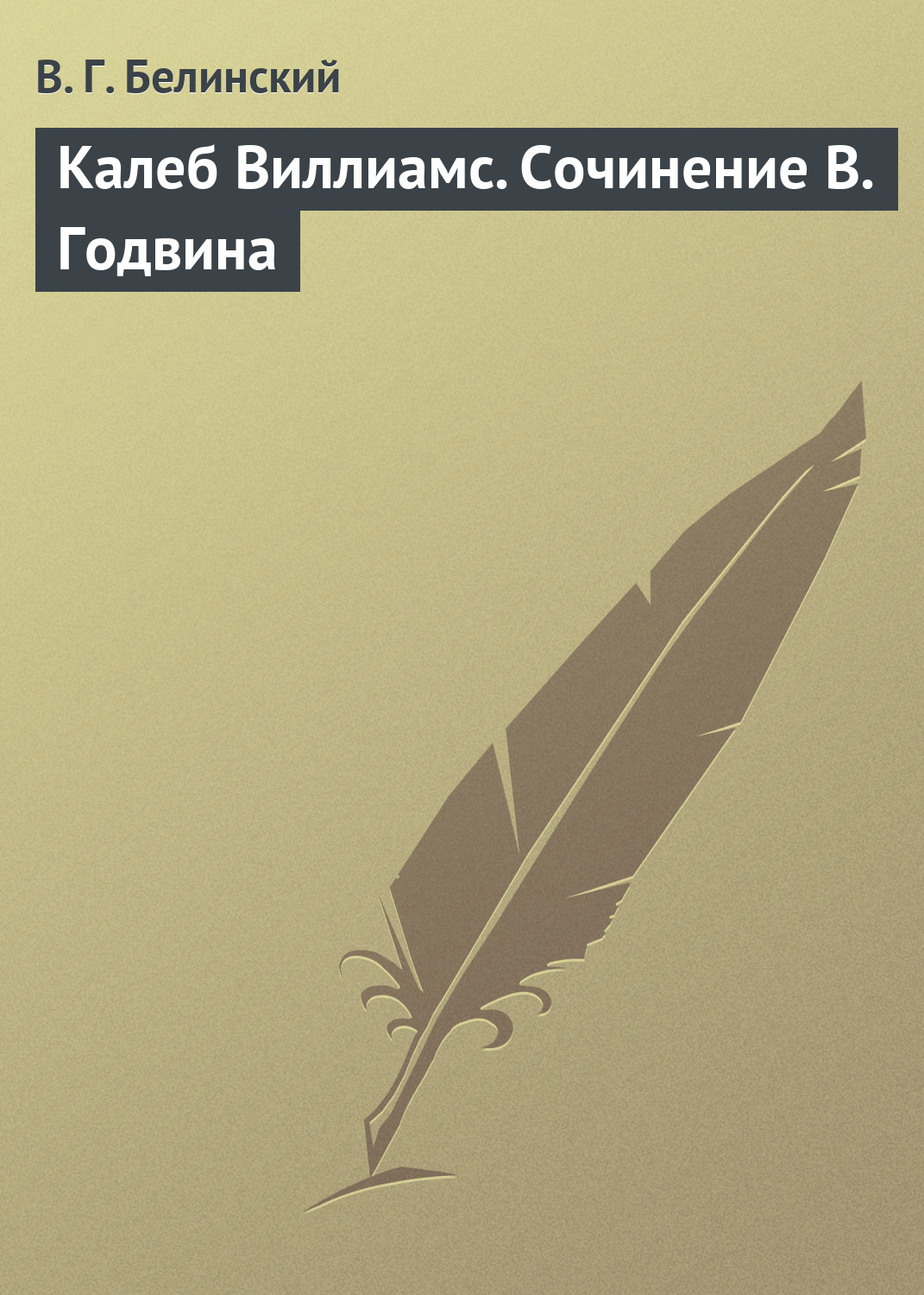 Обложка книги «Калеб Виллиамс. Сочинение В. Годвина»