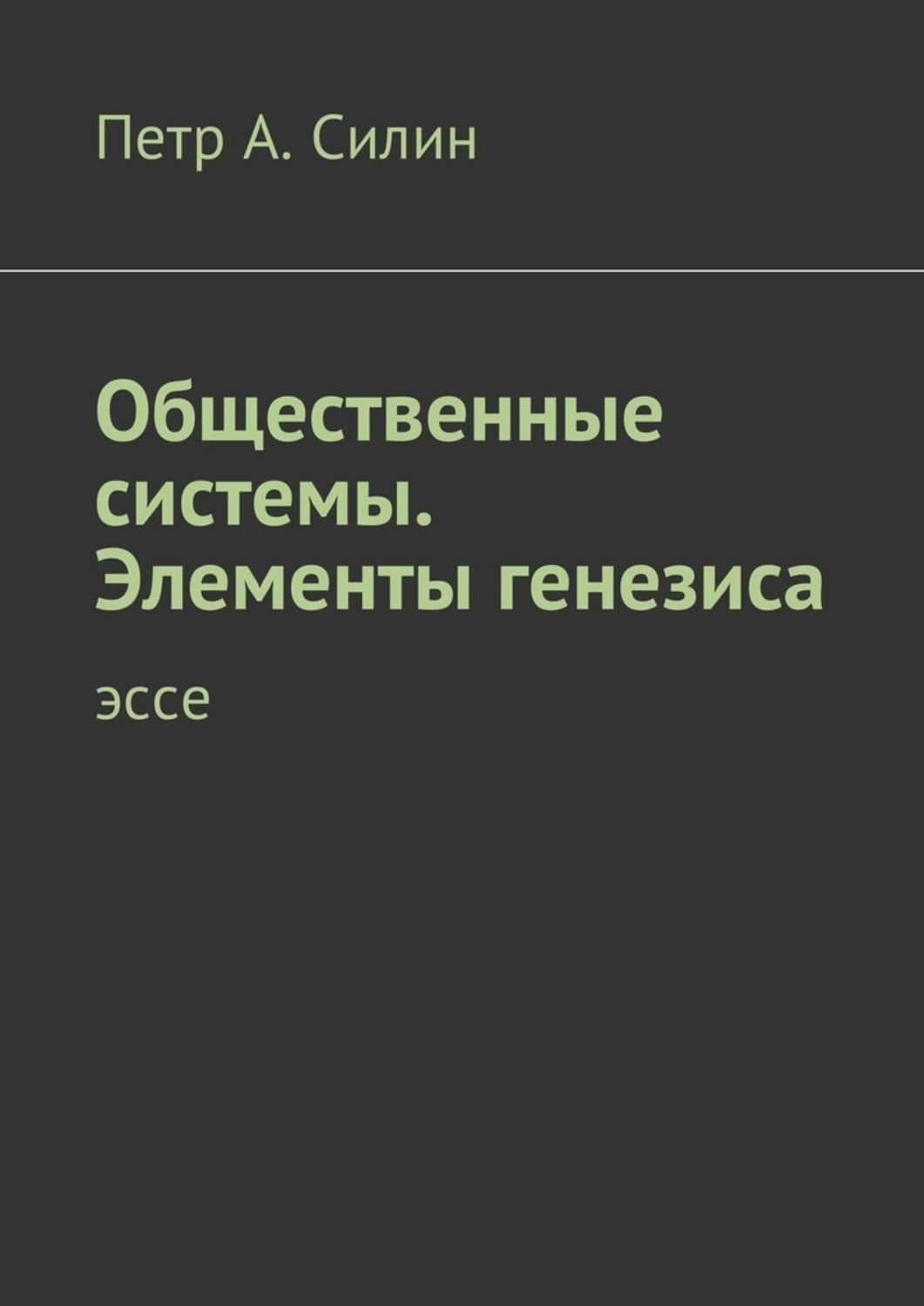Обложка книги «Общественные системы. Элементы генезиса. Эссе»