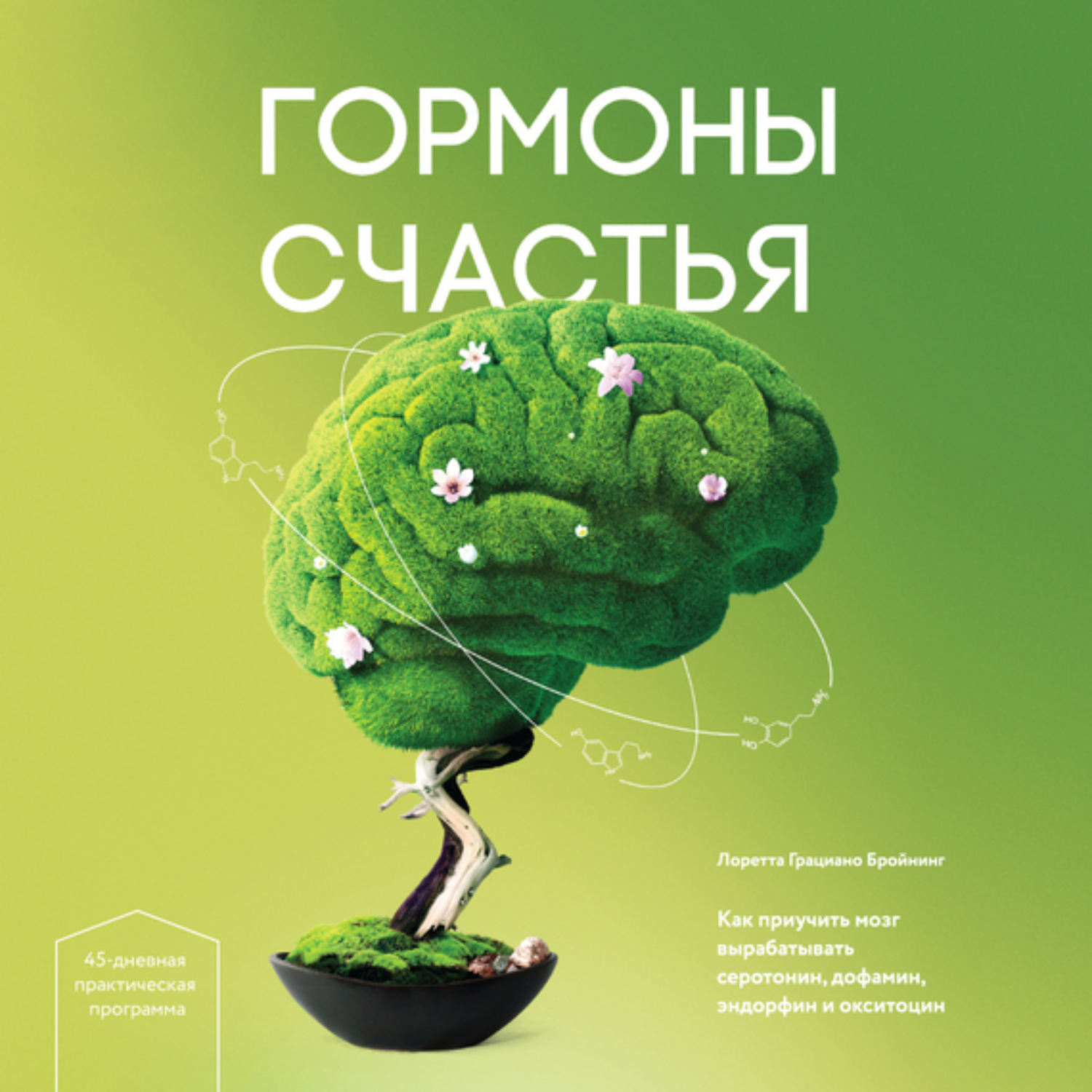 Обложка книги «Гормоны счастья. Как приучить мозг вырабатывать серотонин, дофамин, эндорфин и окситоцин»