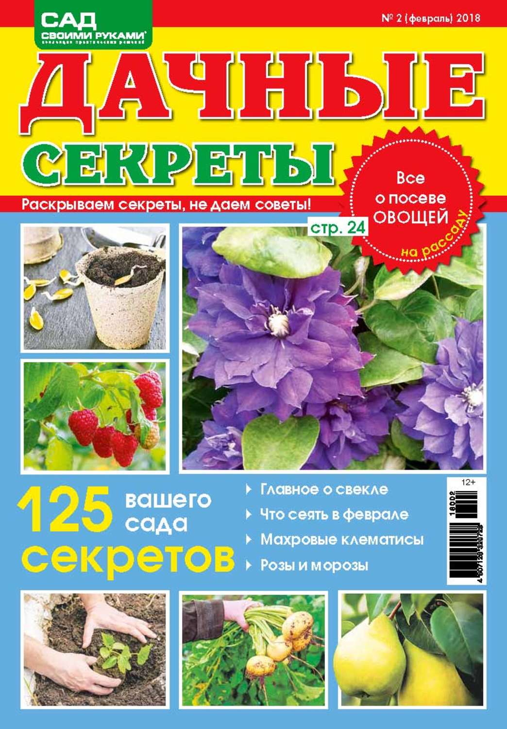 Обложка книги «Сад своими руками. Дачные секреты №2/2018»