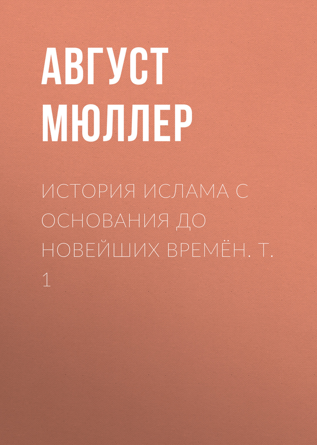 Обложка книги «История ислама с основания до новейших времён. Т. 1»