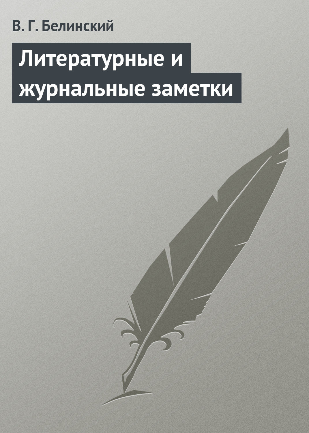 Обложка книги «Литературные и журнальные заметки»