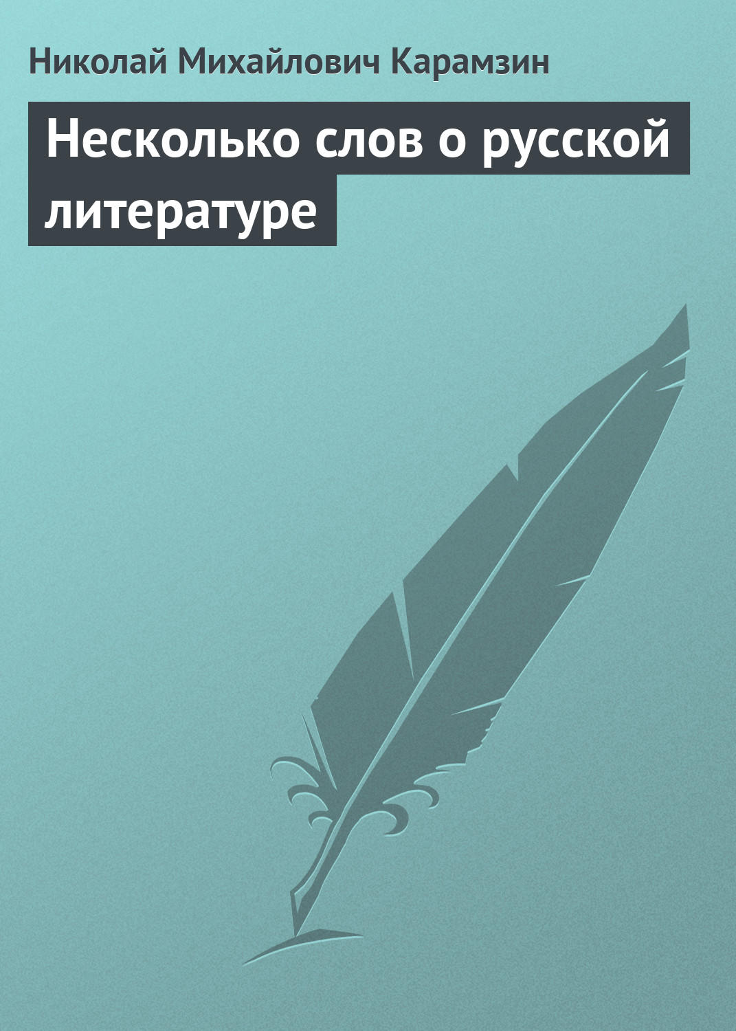 Обложка книги «Несколько слов о русской литературе»