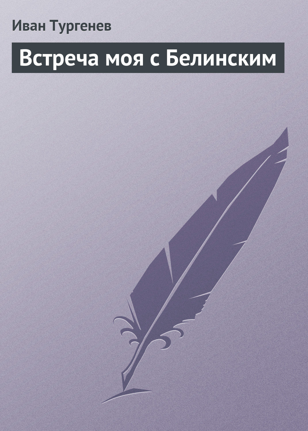 Обложка книги «Встреча моя с Белинским»